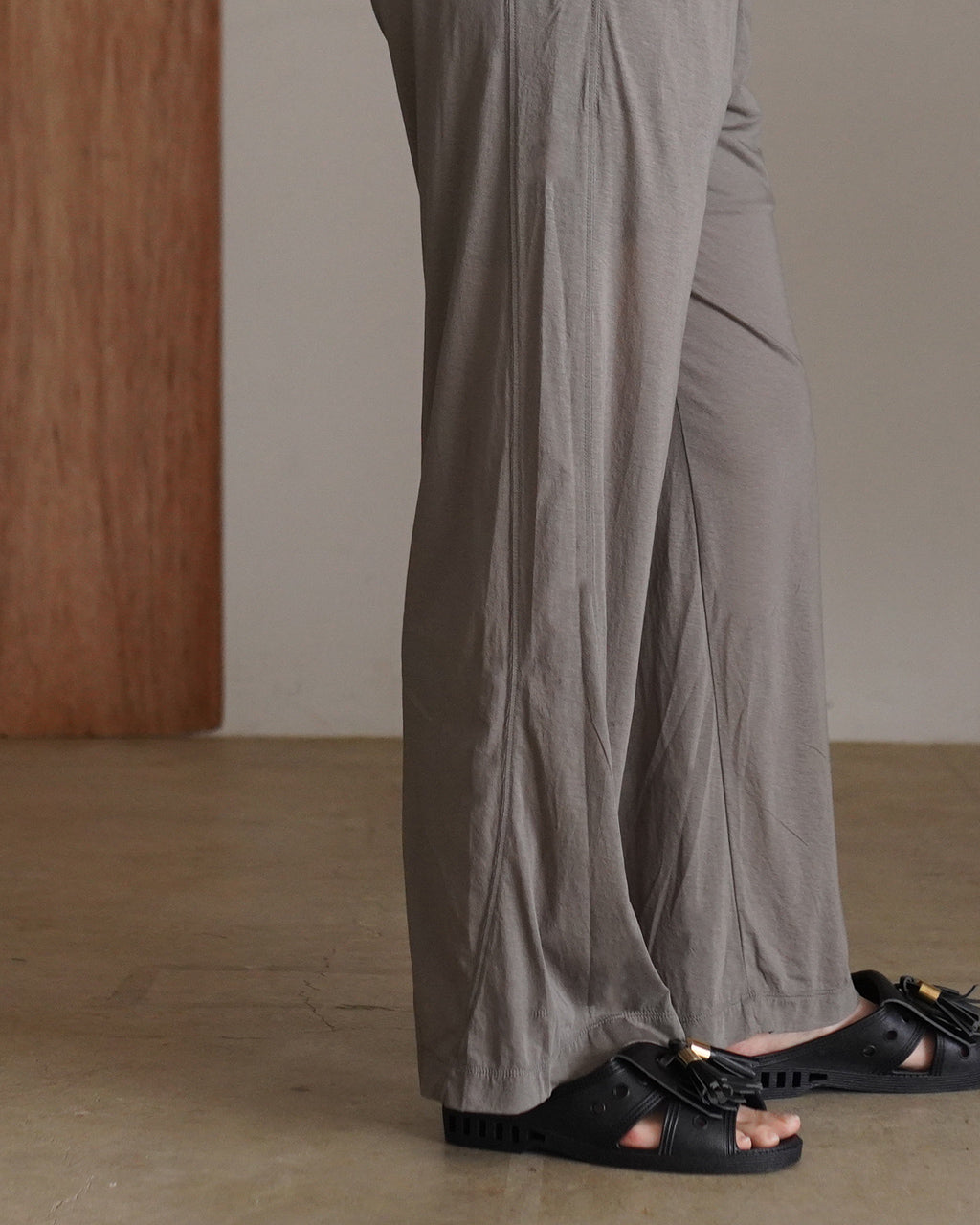 twisted cotton sheer jersey wide pants WXSP-UW123