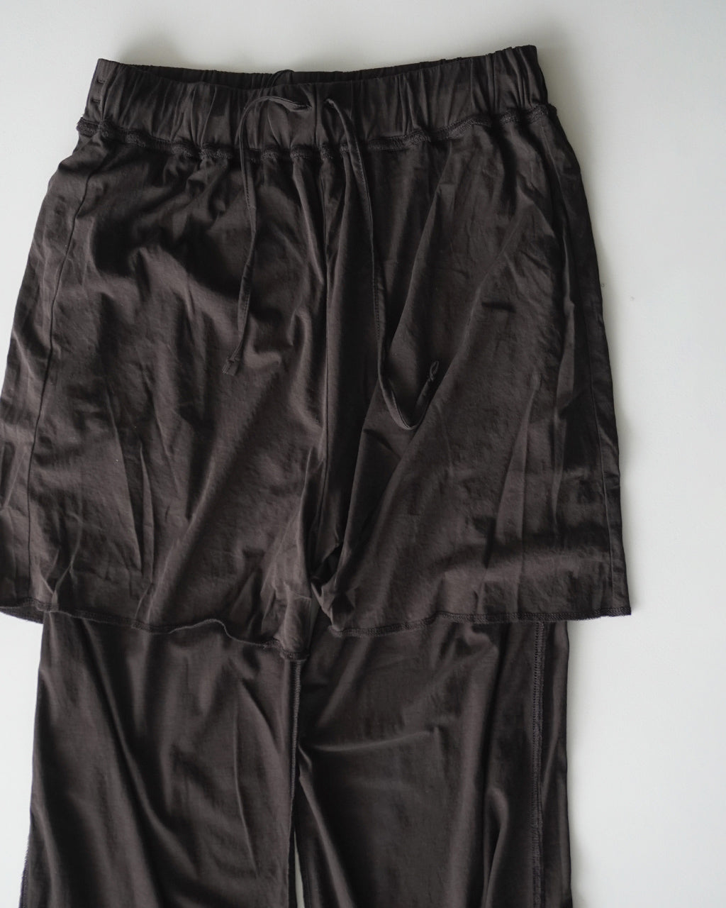 twisted cotton sheer jersey wide pants WXSP-UW123