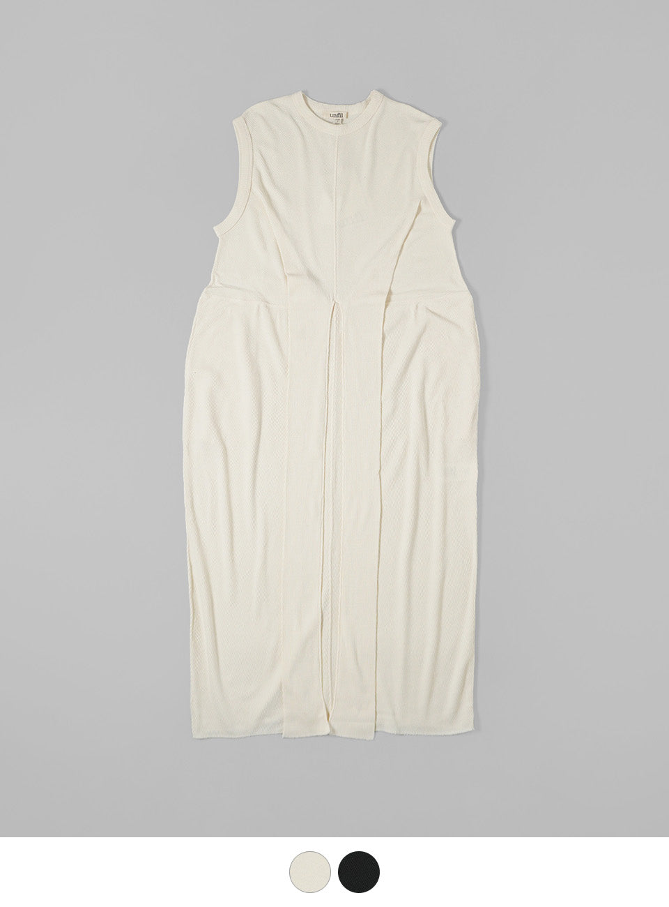 ＼合計3万円以上購入で20%OFFクーポン！／unfil アンフィル ロー シルク リブジャージ スリーブレス ドレス raw silk ribbed-jersey sleeveless dress ワンピース WFFL-UW110【送料無料】