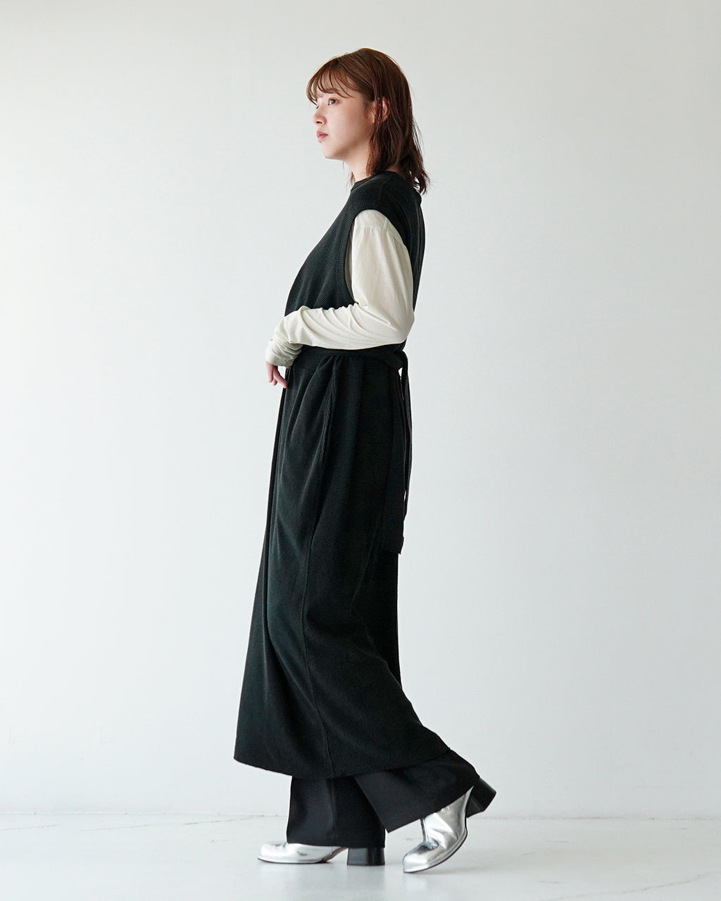 ＼合計3万円以上購入で20%OFFクーポン！／unfil アンフィル ロー シルク リブジャージ スリーブレス ドレス raw silk ribbed-jersey sleeveless dress ワンピース WFFL-UW110【送料無料】