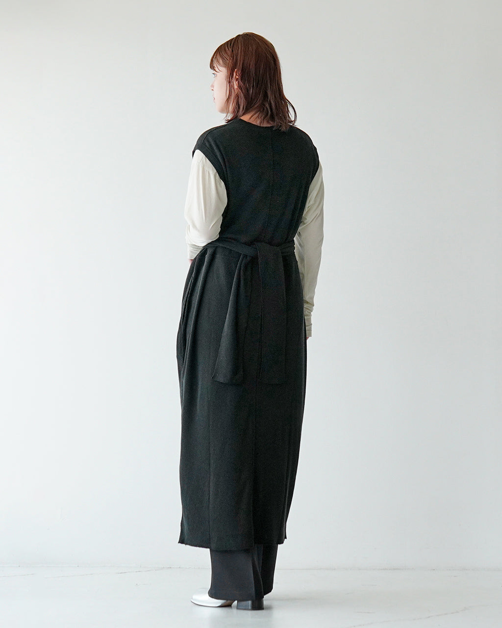 【SALE！20%OFF】unfil アンフィル ロー シルク リブジャージ スリーブレス ドレス raw silk ribbed-jersey sleeveless dress ワンピース WFFL-UW110【送料無料】