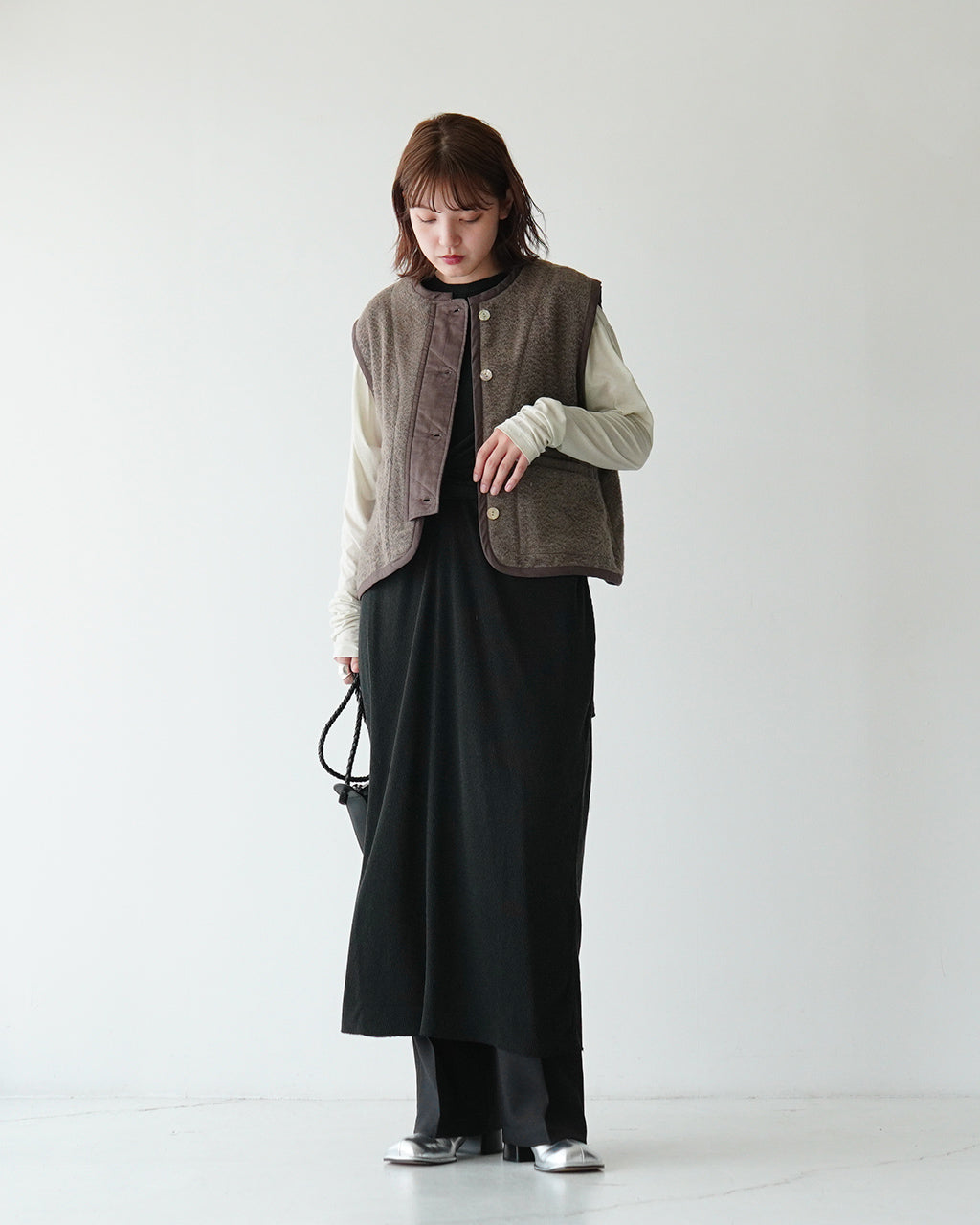 ＼合計3万円以上購入で20%OFFクーポン！／unfil アンフィル ロー シルク リブジャージ スリーブレス ドレス raw silk ribbed-jersey sleeveless dress ワンピース WFFL-UW110【送料無料】