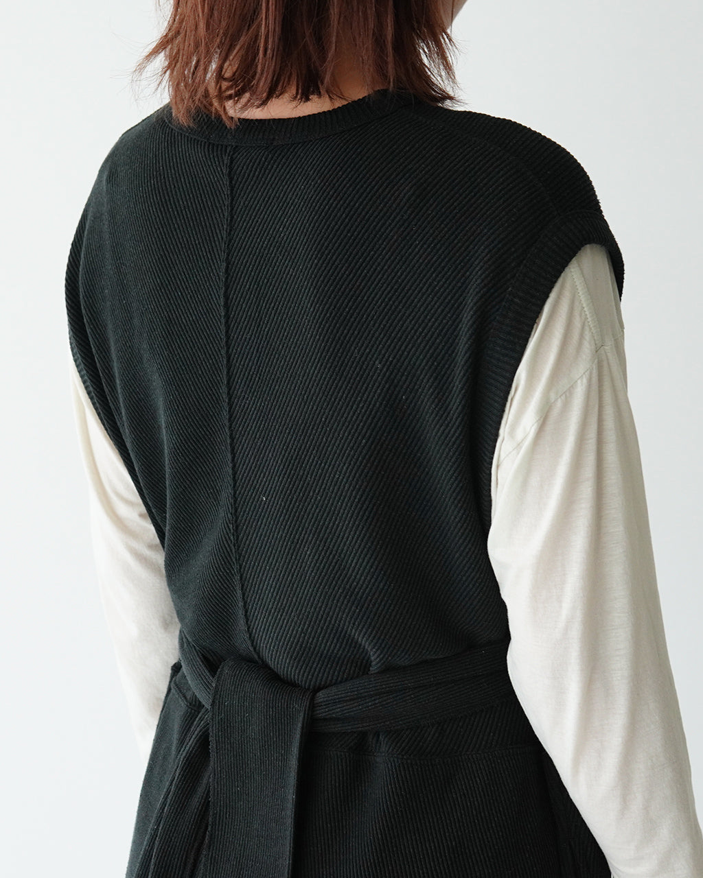 unfil アンフィル ロー シルク リブジャージ スリーブレス ドレス raw silk ribbed-jersey sleeveless