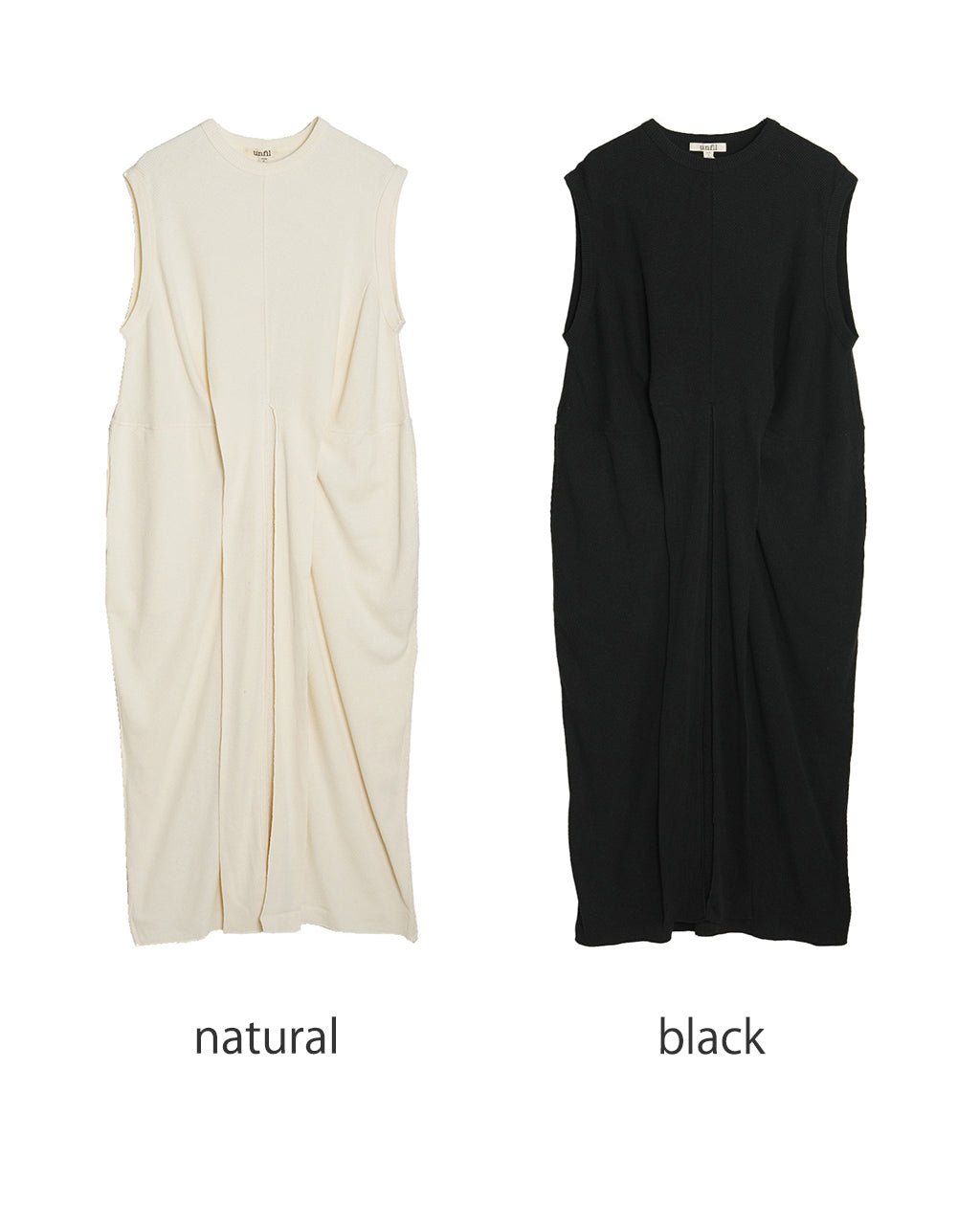 ＼合計3万円以上購入で20%OFFクーポン！／unfil アンフィル ロー シルク リブジャージ スリーブレス ドレス raw silk ribbed-jersey sleeveless dress ワンピース WFFL-UW110【送料無料】