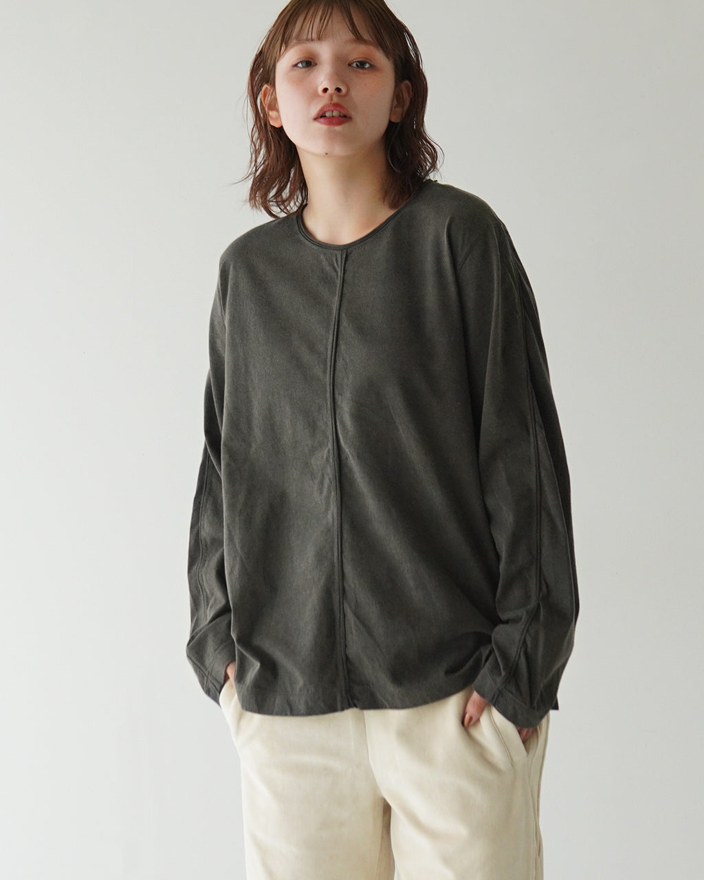 【アウトレット！30%OFF】unfil アンフィル ヴィンテージ ダイ コットン ジャージ クルーネック ロングスリーブ ティー vintage dyed cotton jersey crew-neck L S Tee  WFFL-UW116【送料無料】