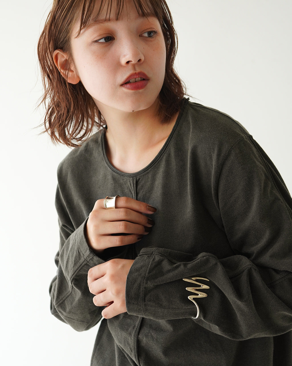 【アウトレット！30%OFF】unfil アンフィル ヴィンテージ ダイ コットン ジャージ クルーネック ロングスリーブ ティー vintage dyed cotton jersey crew-neck L S Tee  WFFL-UW116【送料無料】