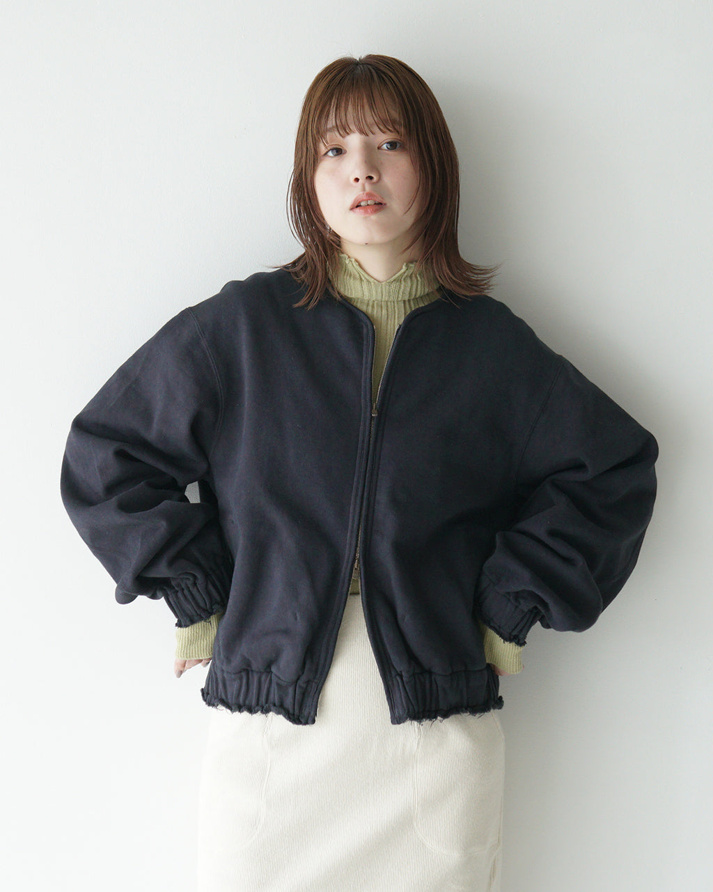 【SALE！40%OFF】unfil アンフィル ジャケット ヴィンテージ コットン フリース ジップ フロント ジャケット vintage cotton fleece zip front jacket WFFL-UW130 【送料無料】