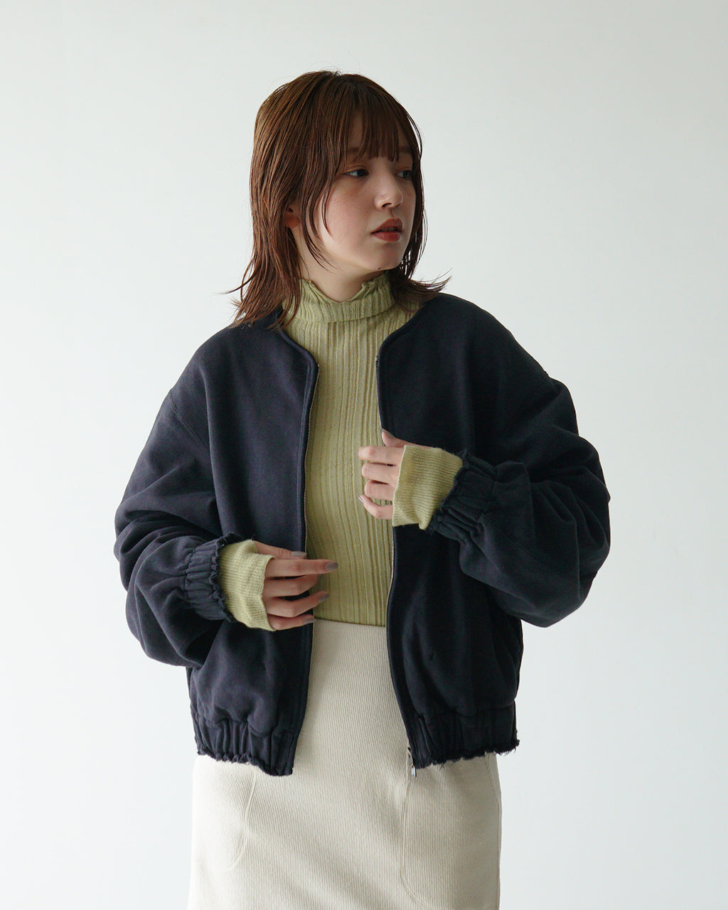 【SALE！40%OFF】unfil アンフィル ジャケット ヴィンテージ コットン フリース ジップ フロント ジャケット vintage cotton fleece zip front jacket WFFL-UW130 【送料無料】