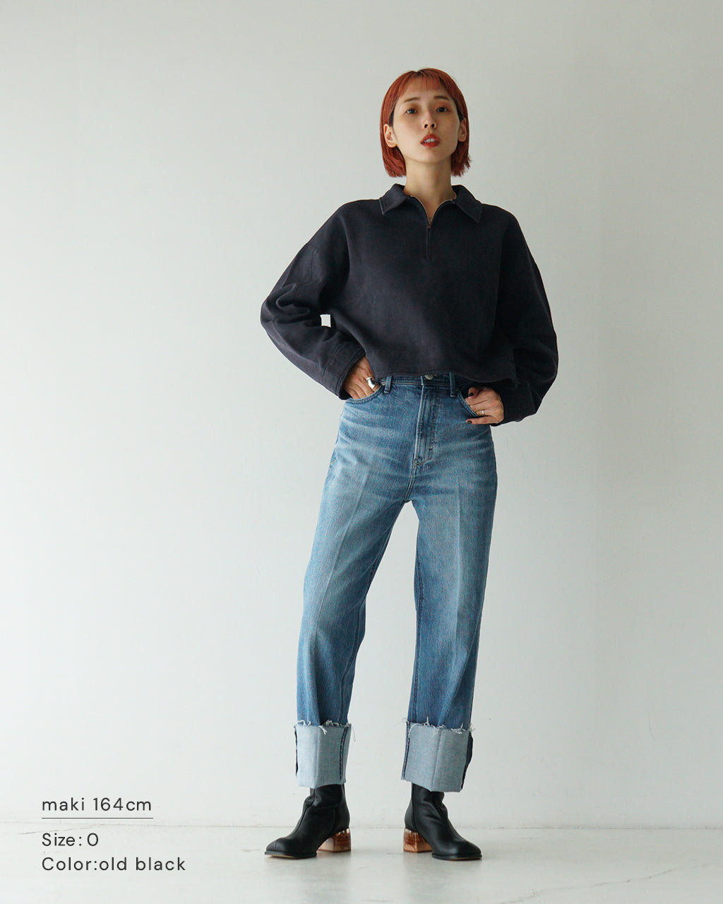 【アウトレット！30%OFF】unfil アンフィル スウェット ヴィンテージ コットン フリース ワイドボディ ジップ ポロ vintage cotton fleece wide-body zip polo WFFL-UW131 【送料無料】