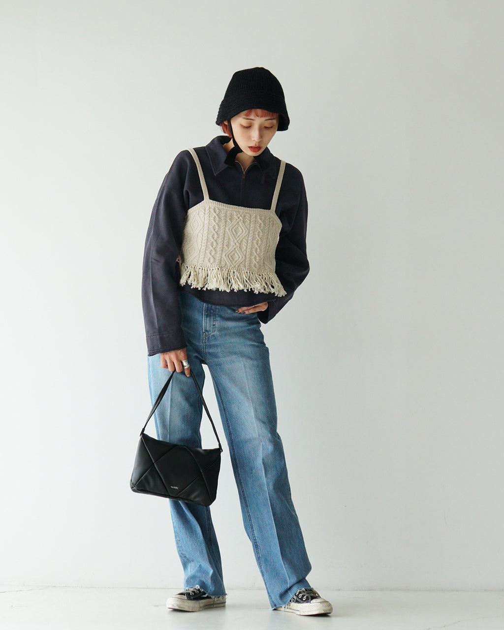 【アウトレット！30%OFF】unfil アンフィル スウェット ヴィンテージ コットン フリース ワイドボディ ジップ ポロ vintage cotton fleece wide-body zip polo WFFL-UW131 【送料無料】