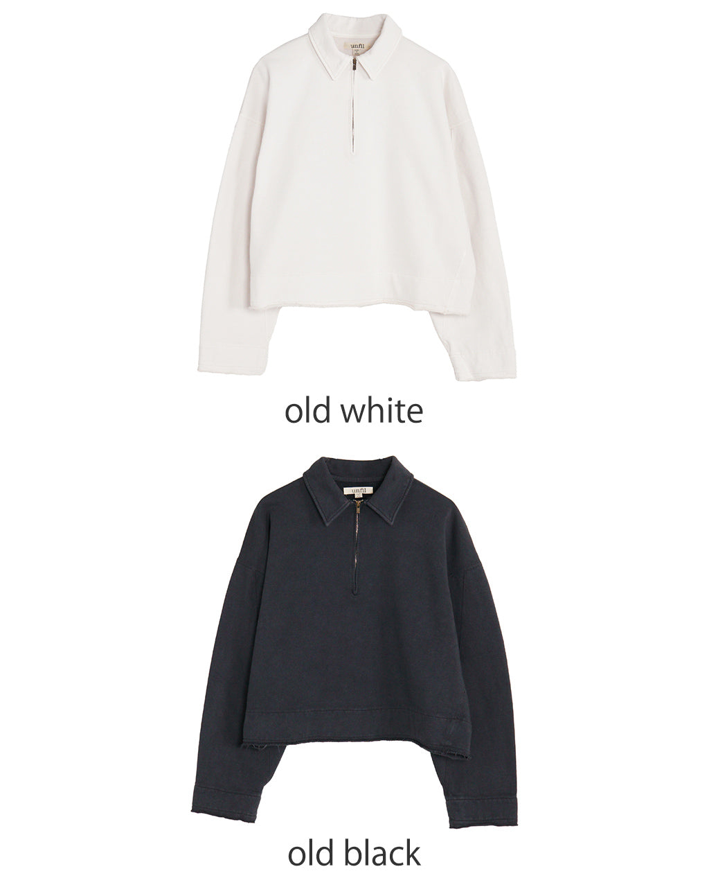 【アウトレット！30%OFF】unfil アンフィル スウェット ヴィンテージ コットン フリース ワイドボディ ジップ ポロ vintage cotton fleece wide-body zip polo WFFL-UW131 【送料無料】