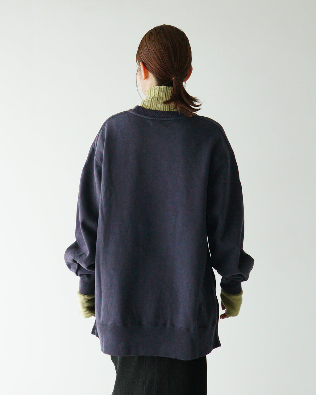 unfil アンフィル スウェット ヴィンテージ コットン フリース サイド ジップ オーバーサイズ スウェットシャツ vintage cotton fleece side zip oversized sweatshirt WFFL-UW132 【送料無料】