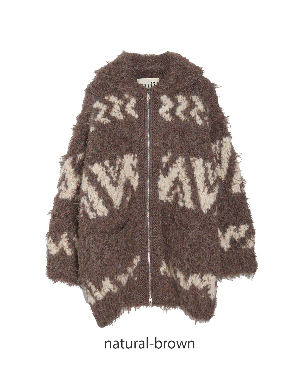 【SALE！40%OFF】unfil アンフィル カウチンニットジャケット urugayan wool COWICHAN hand-knit jacket ウール ジップアップ WFFL-UW138【送料無料】