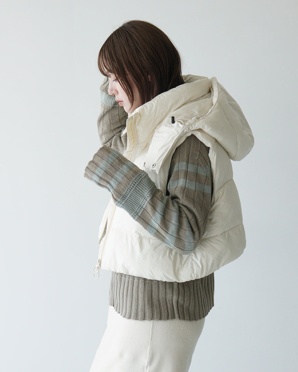 unfil × WILD THINGS アンフィル × ワイルドシングス ショートベスト cropped hoodie vest クロップド フーディ WFFL-UW140【送料無料】