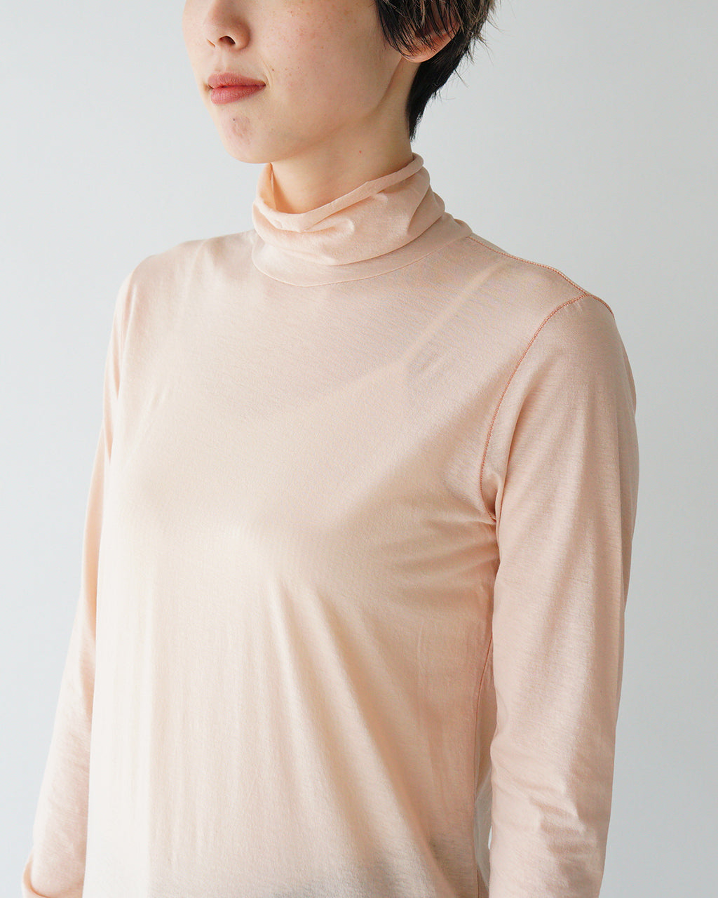 unfil アンフィル ハイネック タートルネック 長袖Tシャツ twisted cotton sheer jersey high-neck L S Tee ツイストコットン シアージャージー  カットソー WVSP-UW114【送料無料】