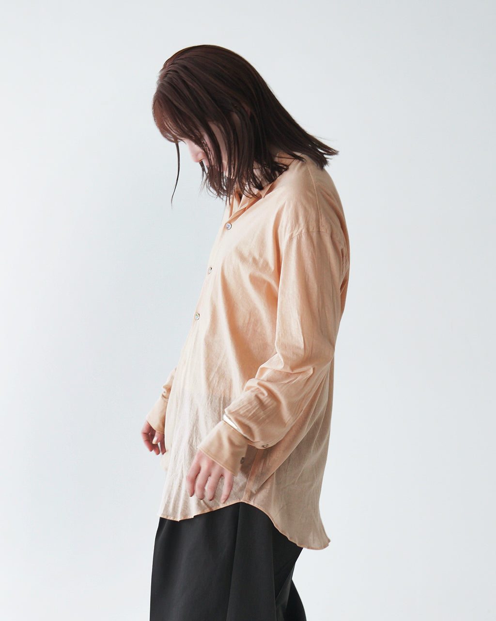 unfil アンフィル レギュラーカラーシャツ twisted cotton sheer jersey fluid shirt ツイストコットン シアージャージー WVSP-UW115【送料無料】