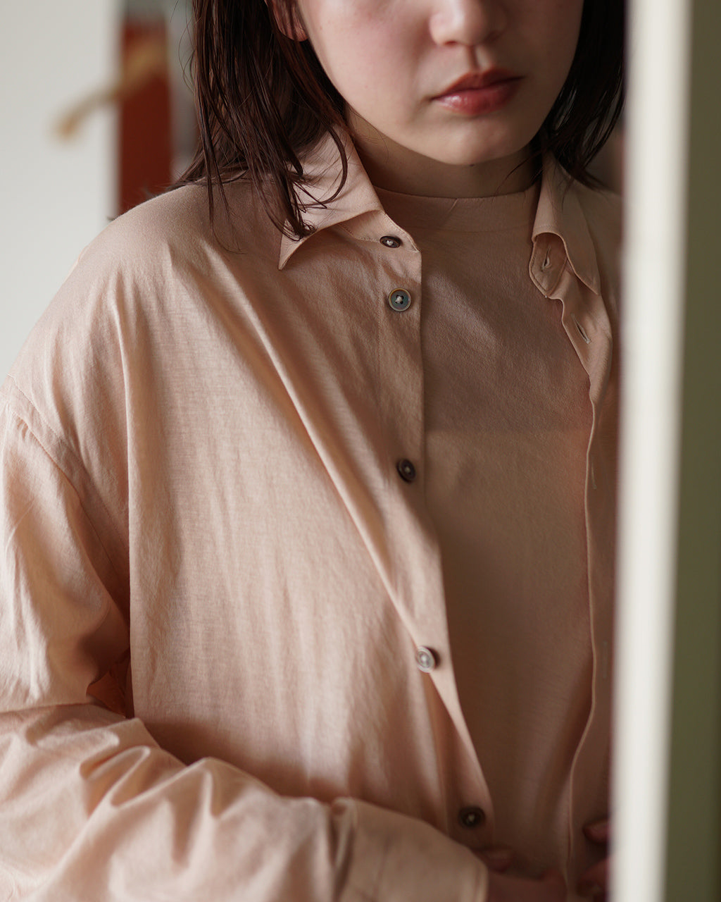 unfil アンフィル レギュラーカラーシャツ twisted cotton sheer jersey fluid shirt ツイストコットン シアージャージー WVSP-UW115【送料無料】