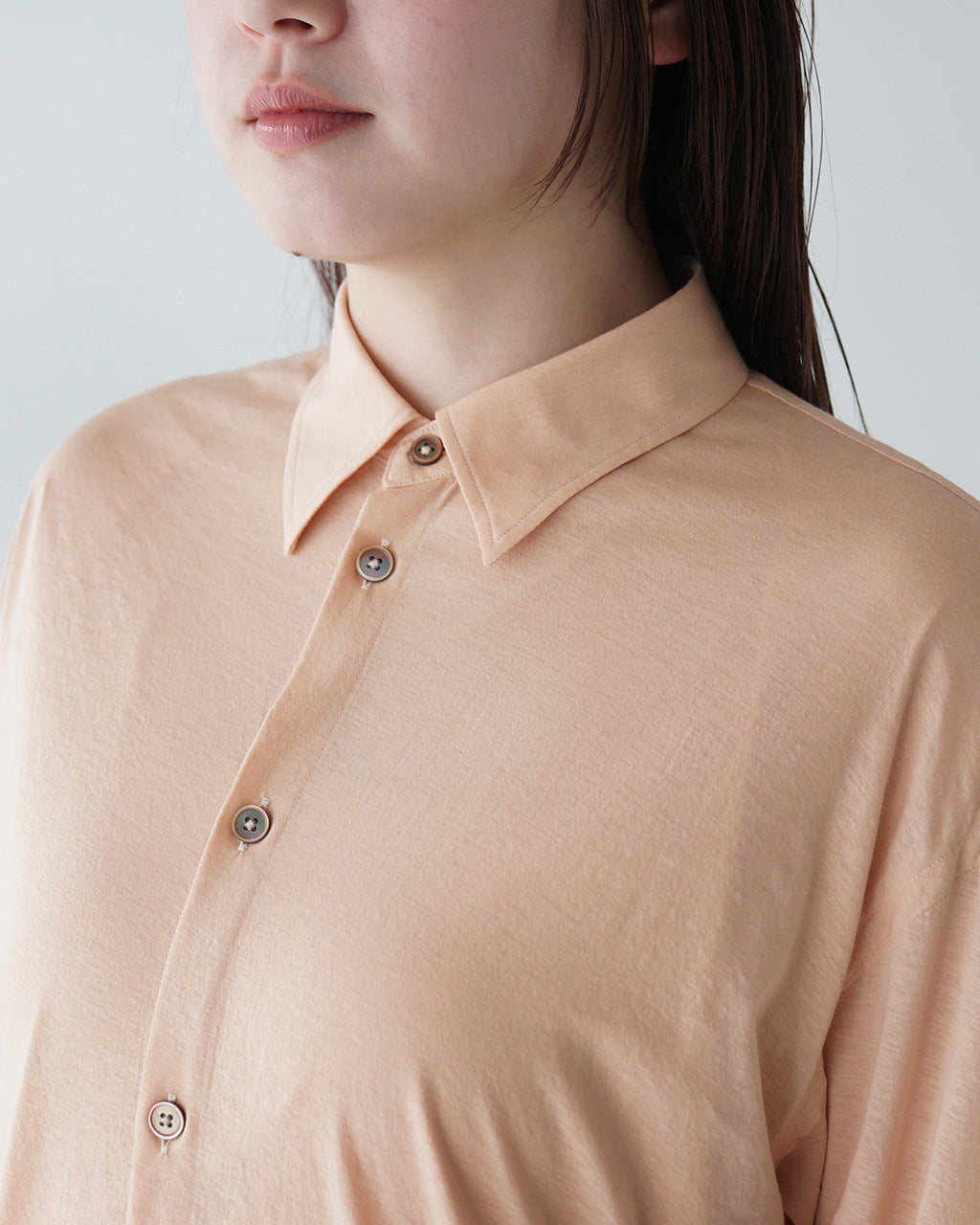 unfil アンフィル レギュラーカラーシャツ twisted cotton sheer jersey fluid shirt ツイストコットン シアージャージー WVSP-UW115【送料無料】