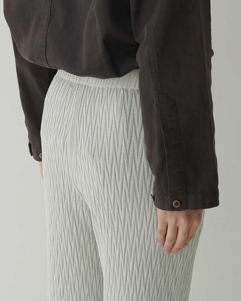 ＼早得24時間限定ポイント10倍／unfil アンフィル リブニットパンツ high twist cotton links-pattern ribbed-knit pants ハイツイストコットン リンクスパターン イージーパンツ WVSP-UW139【送料無料】