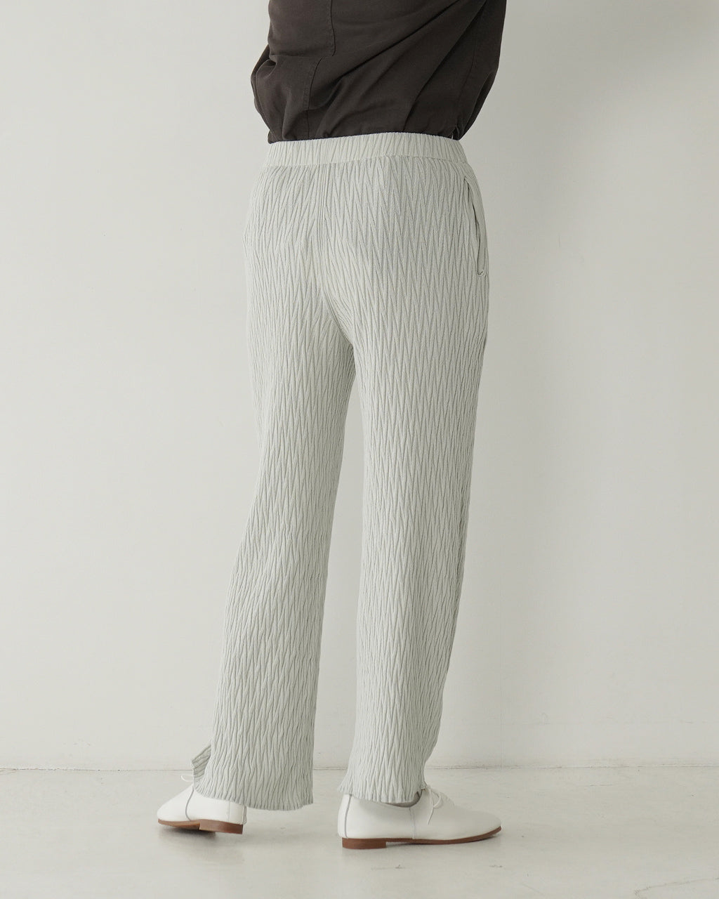 ＼早得24時間限定ポイント10倍／unfil アンフィル リブニットパンツ high twist cotton links-pattern ribbed-knit pants ハイツイストコットン リンクスパターン イージーパンツ WVSP-UW139【送料無料】