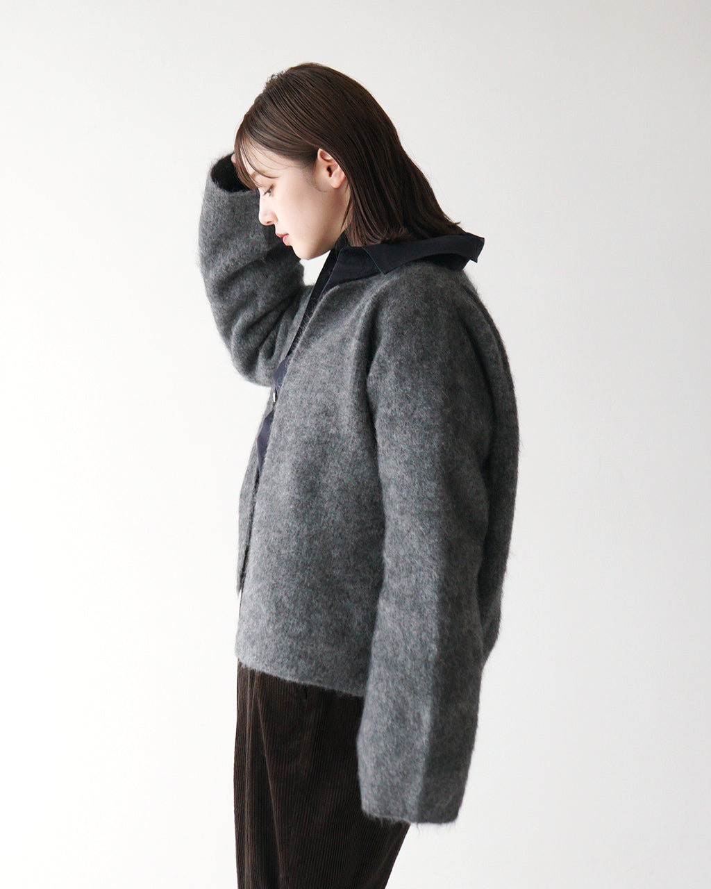 【SALE！40%OFF】unfil アンフィル カーディガン ストレッチ スーパーキッド モヘヤ ショート stretch superkid mohair short cardigan WFFL-UW134【送料無料】