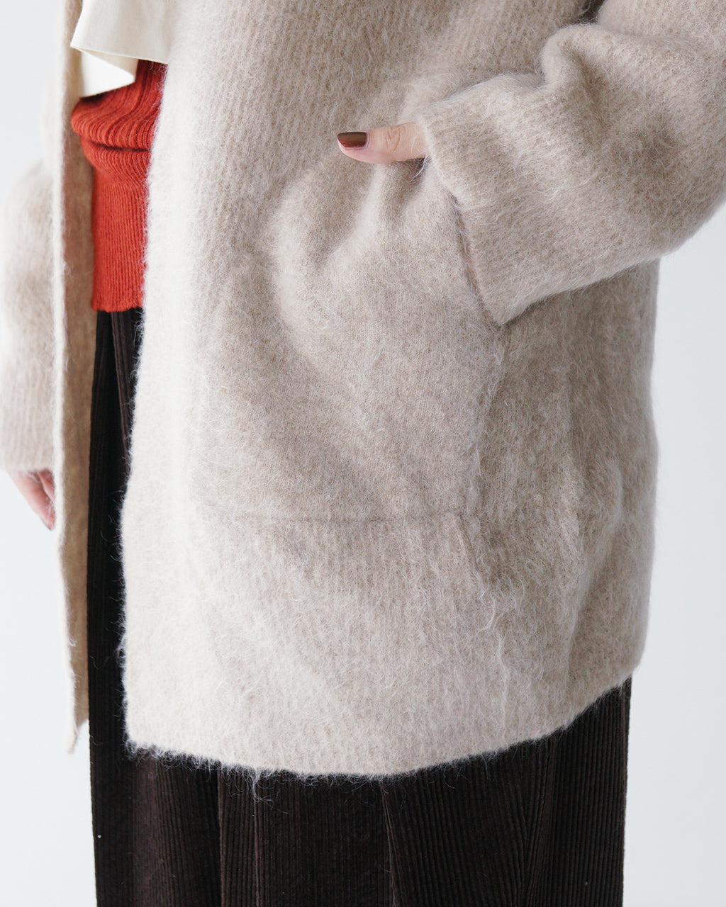 unfil アンフィル カーディガン ストレッチ スーパーキッド モヘヤ stretch superkid mohair cardigan  WFFL-UW133【送料無料】