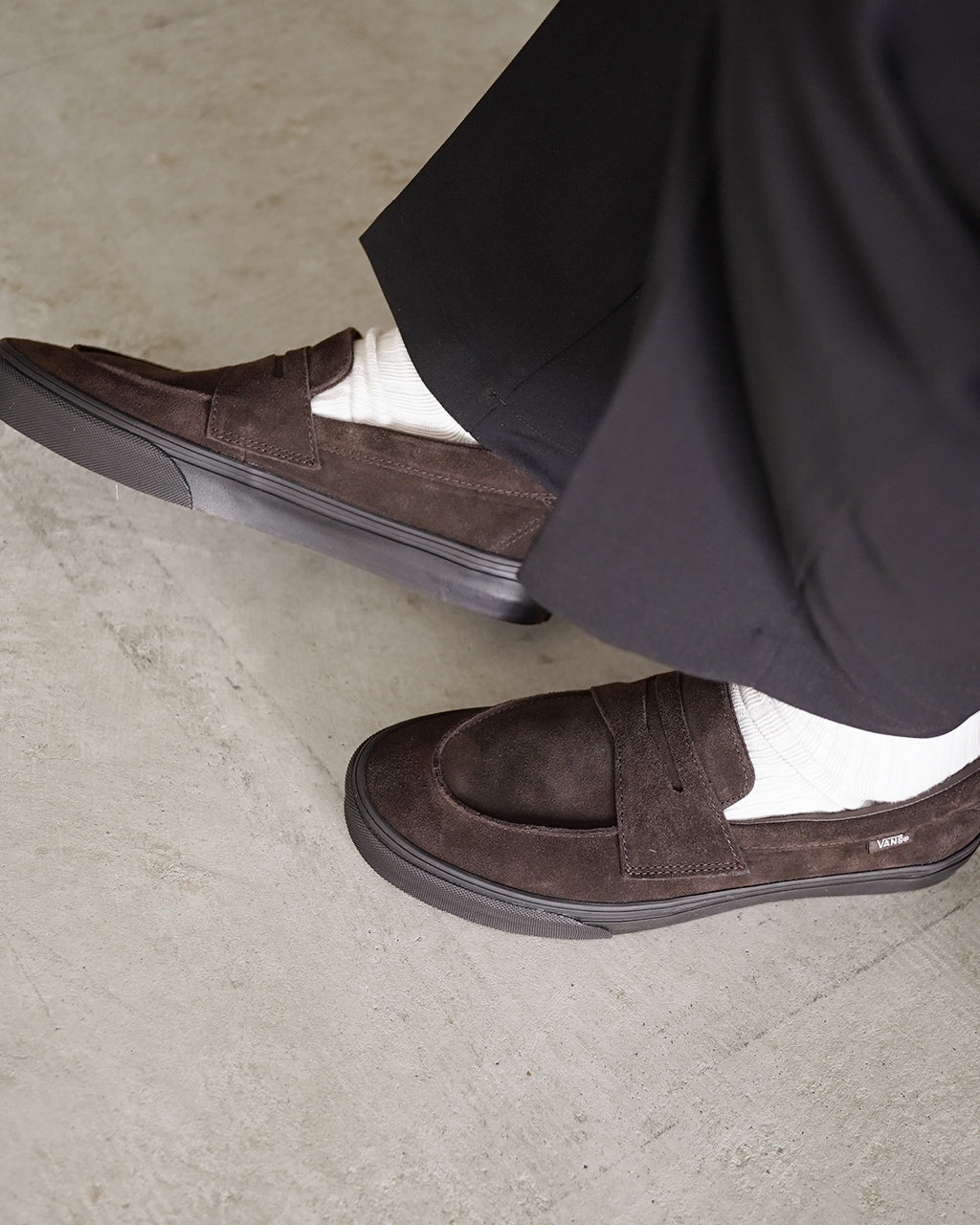 ブラウン vans ローファー スエード VANS バンズ LOAFER ローファー