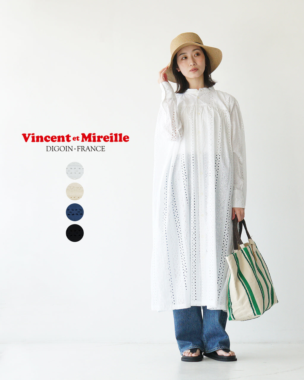 ＼早得24時間限定ポイント10倍／VINCENT ET MIREILLE ヴァンソンミレイユ ロングスリーブ ドレス LONG SLEEVE DRESS 長袖 ワンピース VM251IN00052【送料無料】