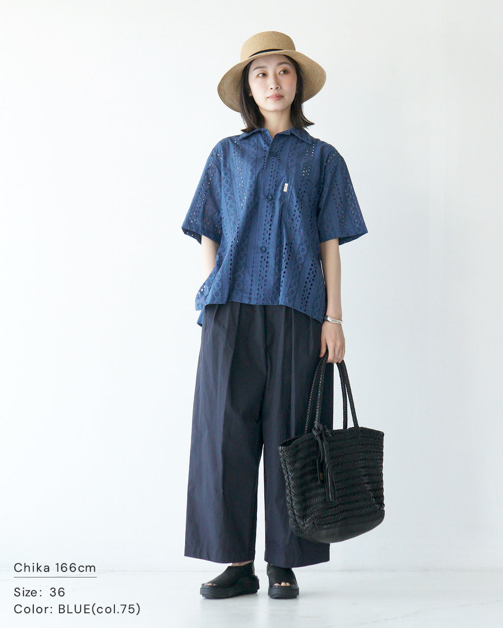Vincent et Mireille ヴァンソンエミレイユ オープンカラーシャツ OPEN COLLAR SHIRTS シアー トップス 半袖 VM251IN11032 【送料無料】