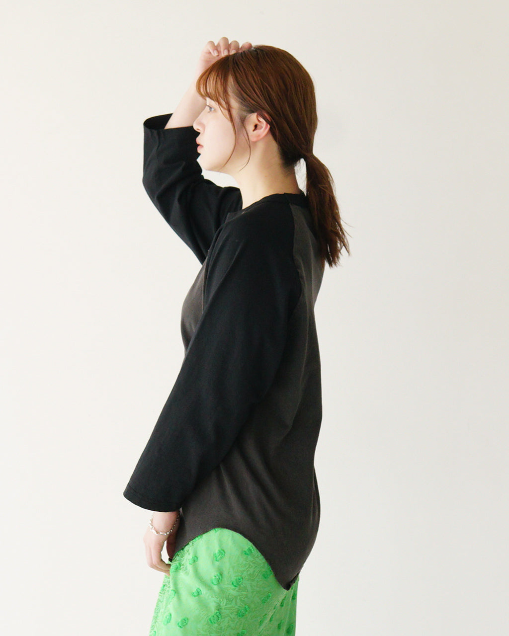 【SALE！40%OFF】WALLA WALLA SPORT ワラワラスポーツ 七分袖 長袖 ラグランスリーブ Tシャツ ツートーン USAコットン PIGMENT DYE 2-TONE B.B. TEE 030223
