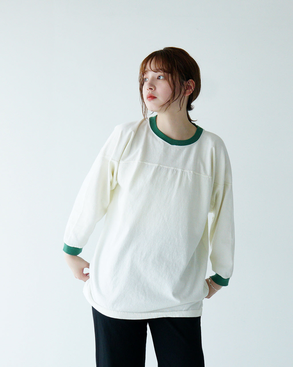 【SALE！30%OFF】WALLA WALLA SPORT ワラワラスポーツ 七分袖Tシャツ 長袖 リンガーTシャツ ロンT カットソー USAコットン RINGER FOOTBALL TEE 130066
