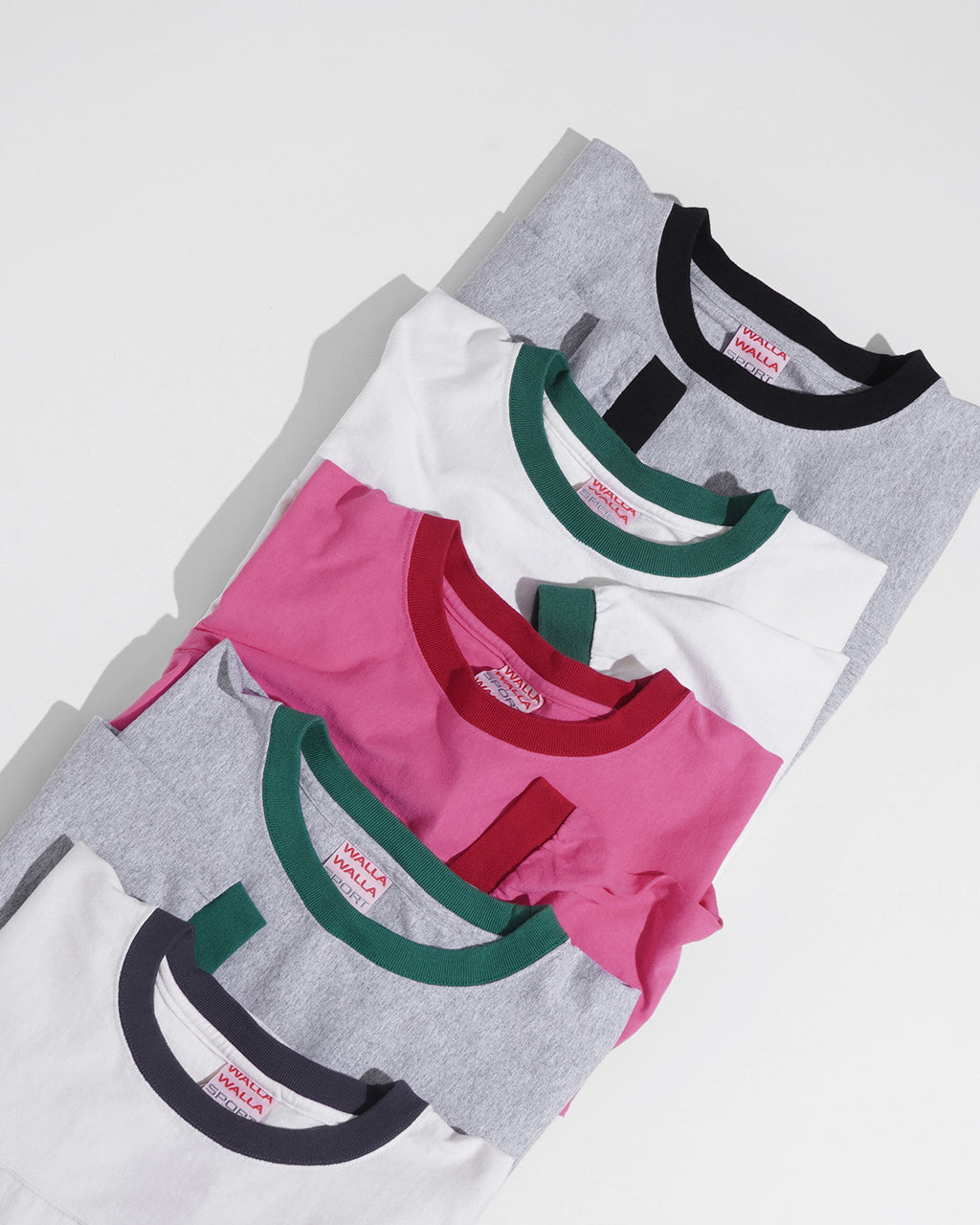 【SALE！30%OFF】WALLA WALLA SPORT ワラワラスポーツ 七分袖Tシャツ 長袖 リンガーTシャツ ロンT カットソー USAコットン RINGER FOOTBALL TEE 130066