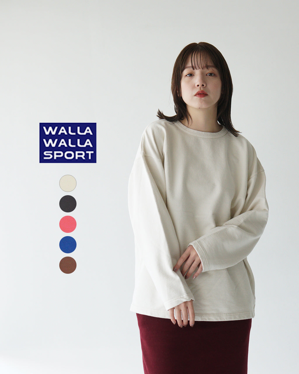 WALLA WALLA SPORT ワラワラスポーツ オーバーサイズスウェット WS BIG CREW SWEAT SHIRTS クルーネック プルオーバー WW130060-SR 【送料無料】