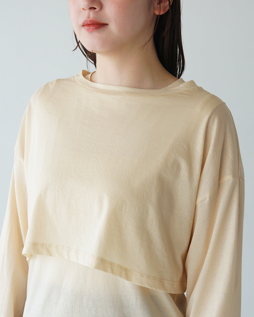 WHYTO ホワイト レイヤードセットTシャツ LAYERED SET TEE WHT【2枚セット】シアー 長袖 カットソー タンクトップ WHT25HBL4063【送料無料】