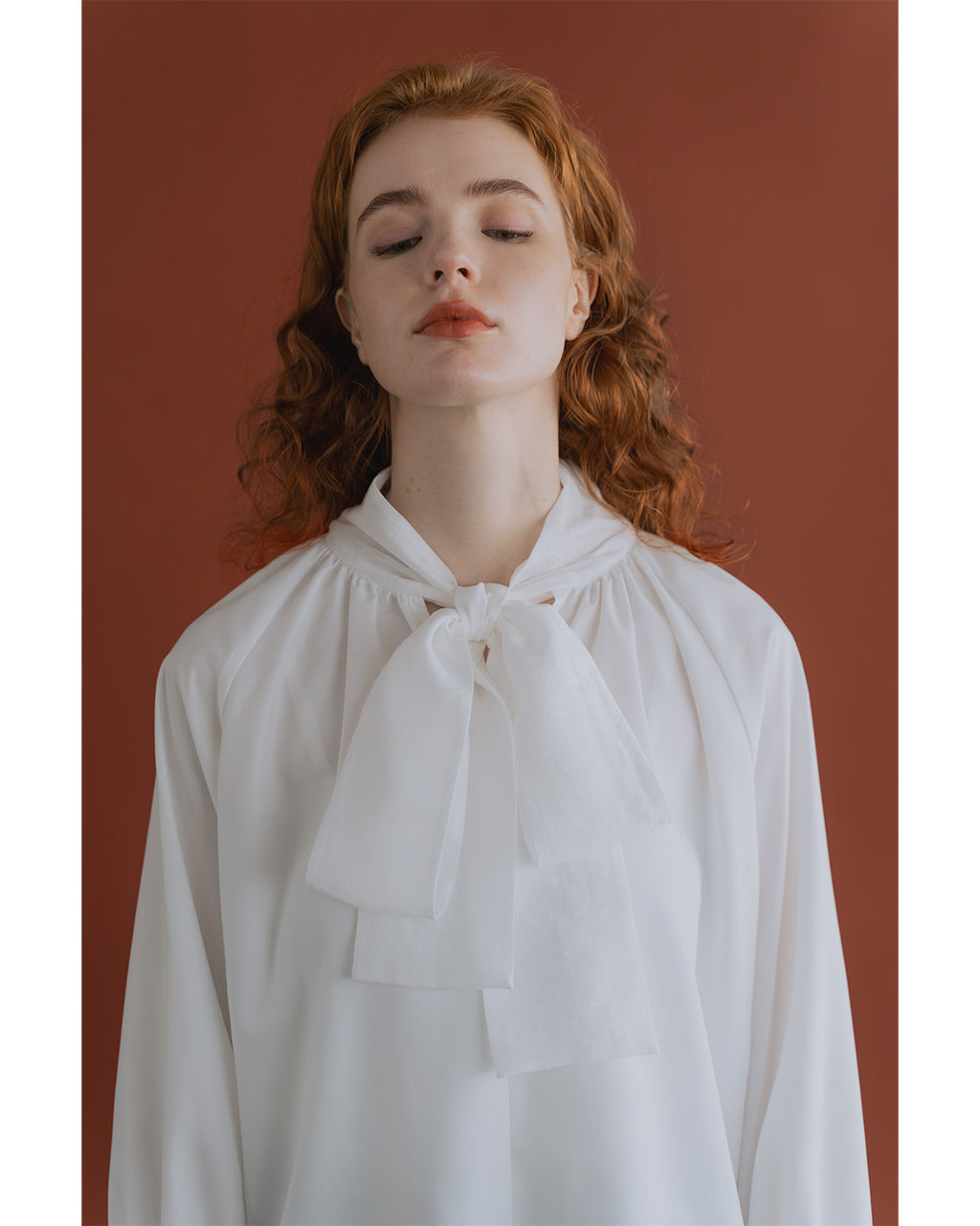 WHYTO. ホワイト シャツ ボウタイブラウス combination bou tie blouse リボン WHT24FBL4050【送料無料】