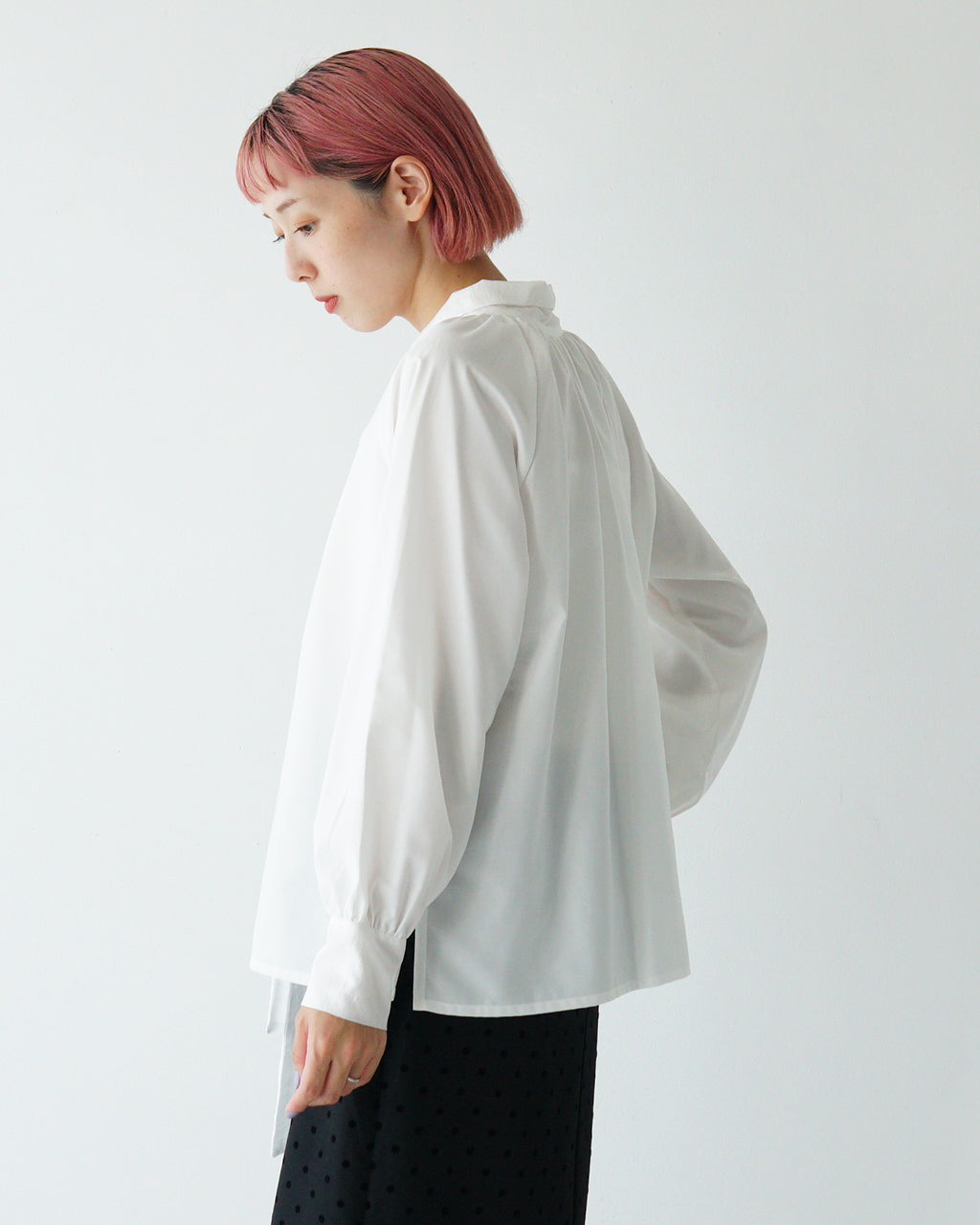 期間限定ポイント10倍！WHYTO. ホワイト シャツ ボウタイブラウス combination bou tie blouse リボン WHT24FBL4050【送料無料】