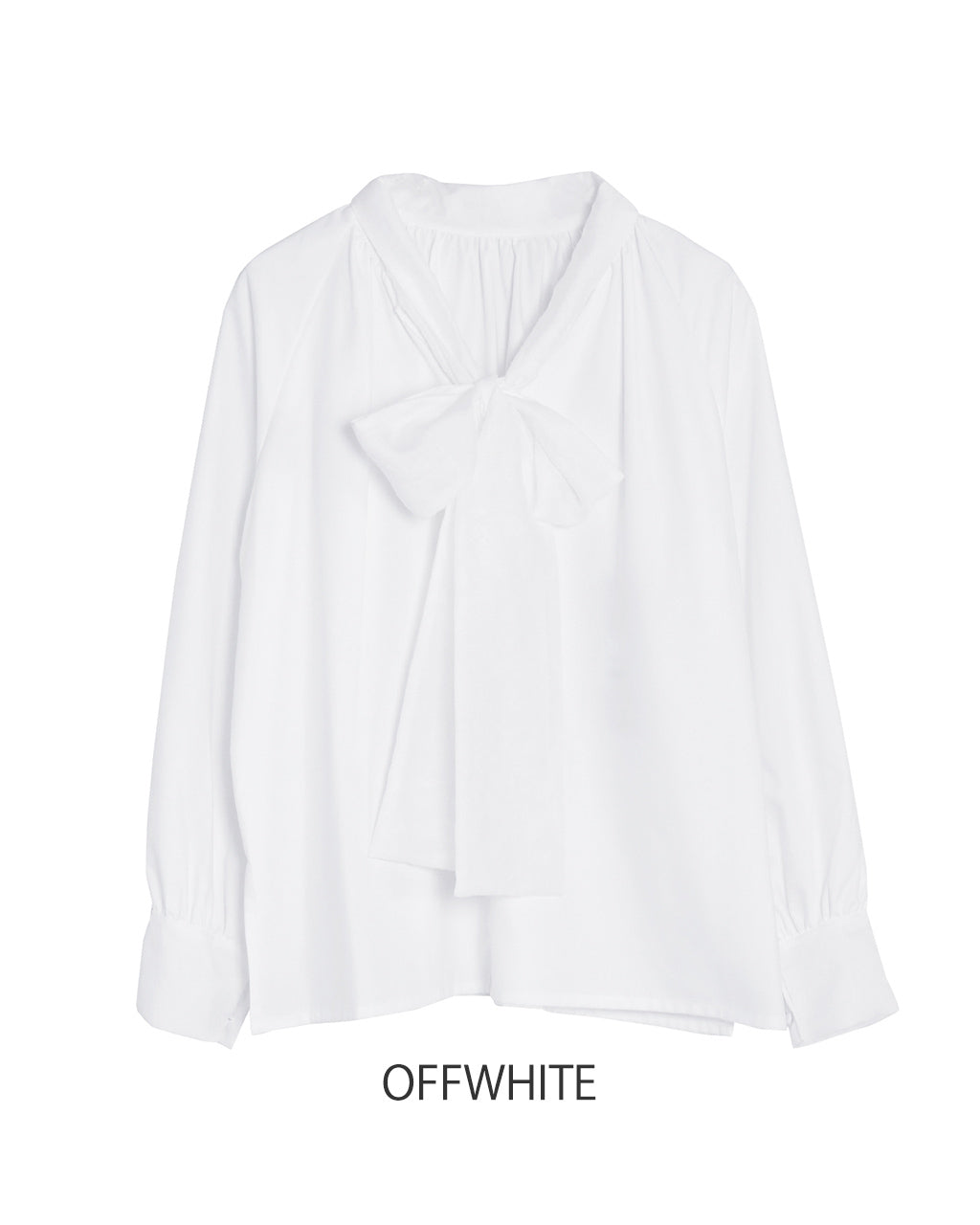 期間限定ポイント10倍！WHYTO. ホワイト シャツ ボウタイブラウス combination bou tie blouse リボン WHT24FBL4050【送料無料】