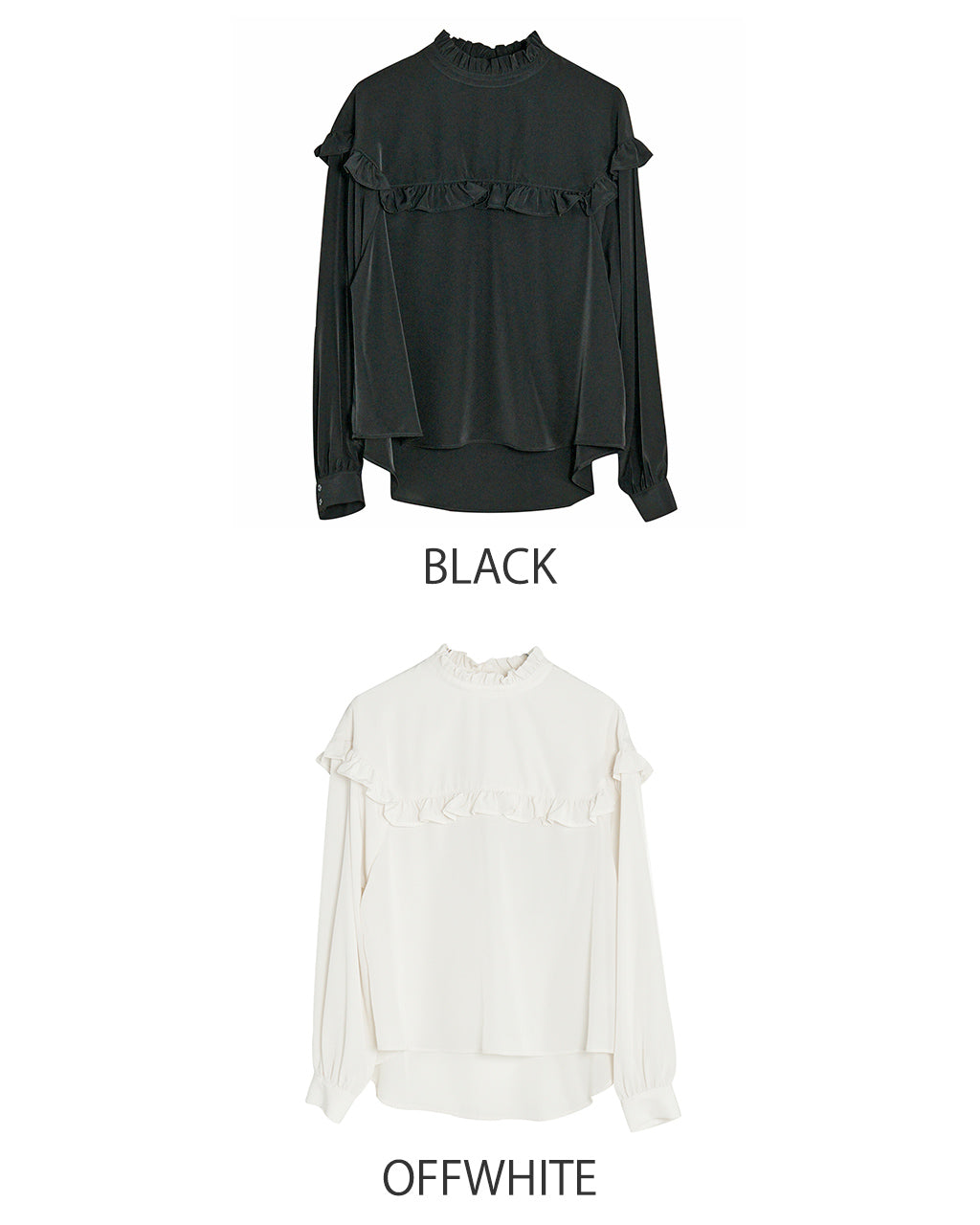 期間限定ポイント10倍！WHYTO. ホワイト シャツ フリルカラー ブラウス レディース frill collar blouse WHT24FBL4056【送料無料】