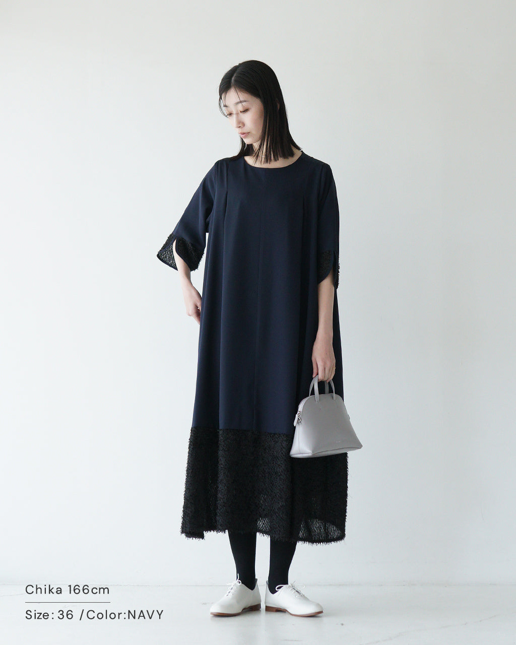 期間限定ポイント10倍！WHYTO ホワイト タックワンピース ジャカード ドレス オケージョン JACQUARD COMBINAISON DRESS WHT25HOP4066【送料無料】