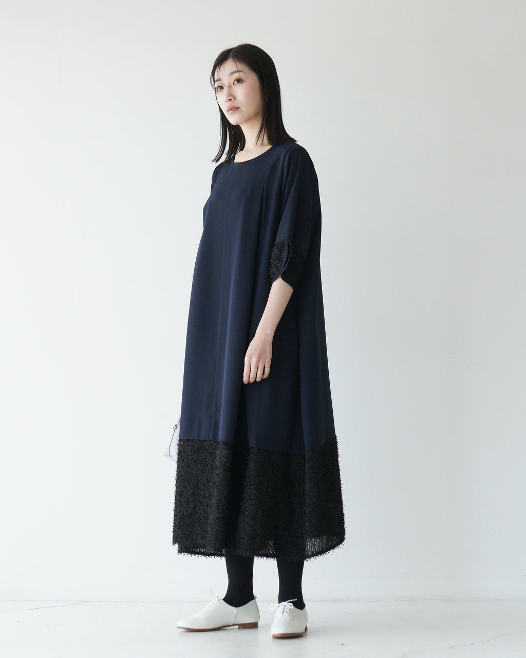 期間限定ポイント10倍！WHYTO ホワイト タックワンピース ジャカード ドレス オケージョン JACQUARD COMBINAISON DRESS WHT25HOP4066【送料無料】