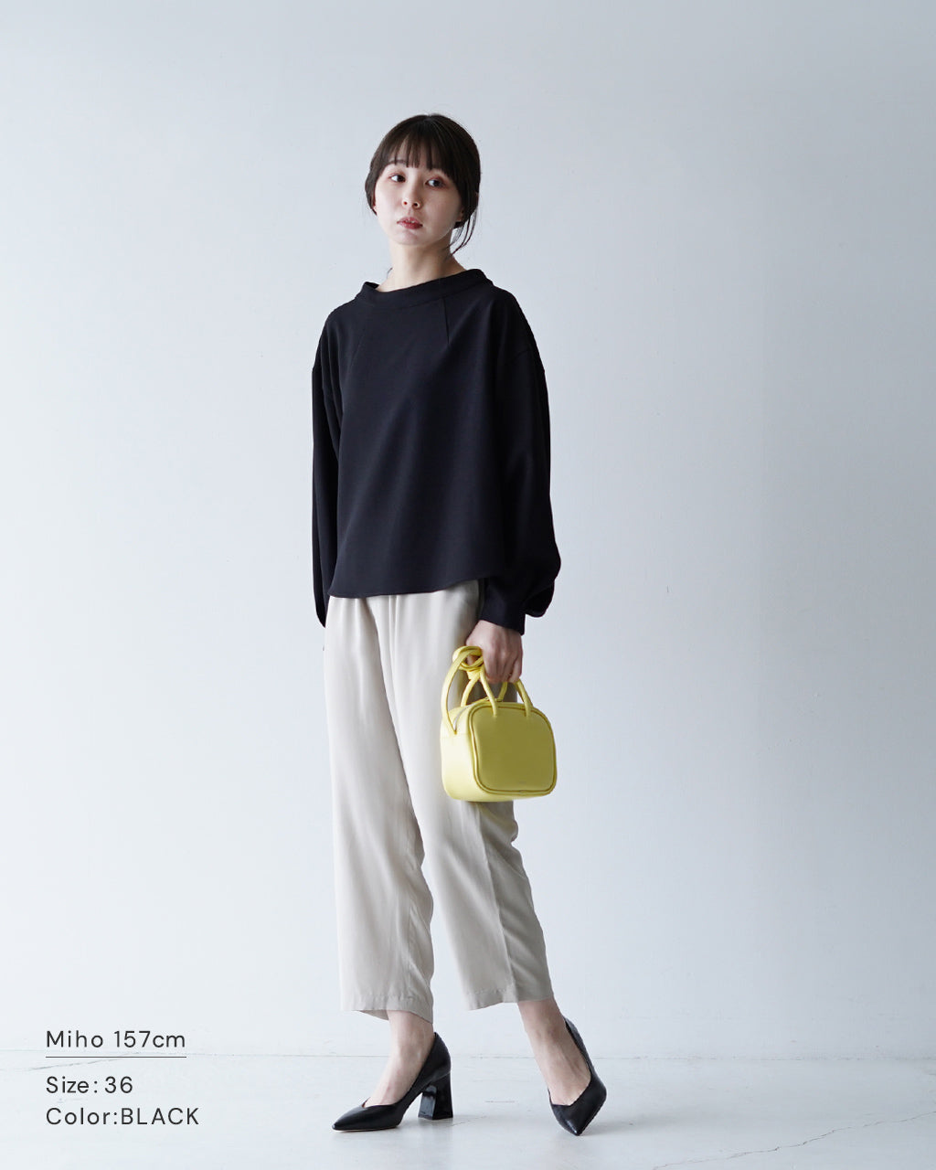 WHYTO. ホワイト モックネック トップス MOCK NECK TOPS 長袖 シャツ カットソー プルオーバー WHT24HBL4041【送料無料】