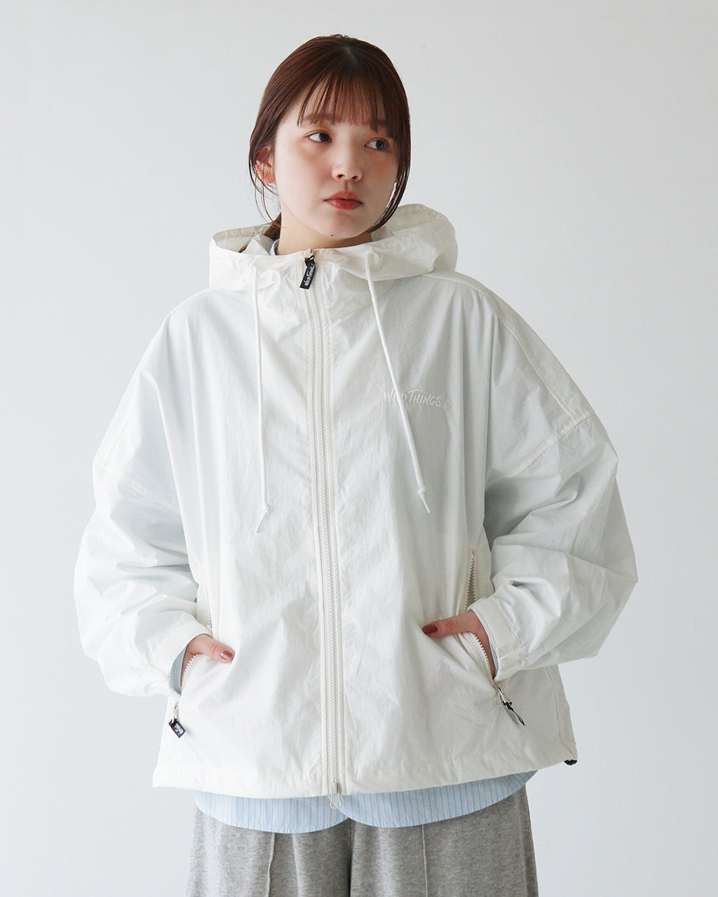 ＼早得24時間限定ポイント10倍／WILD THINGS ワイルドシングス フード ジャケット RURAL HOOD JACKET ルーラル ショート丈 ライトアウター ジップアップ WTL251-06【送料無料】