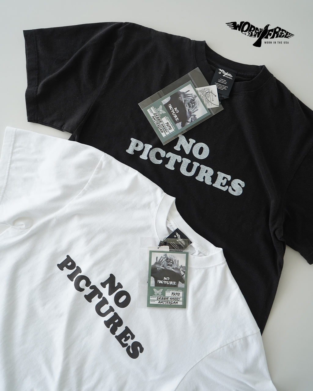 WORN FREE ウォーンフリー 半袖Tシャツ IMAZINE NO PICTURE オノヨーコ ブロンディ WFR-VTG-000010 WFR-VTG-000013