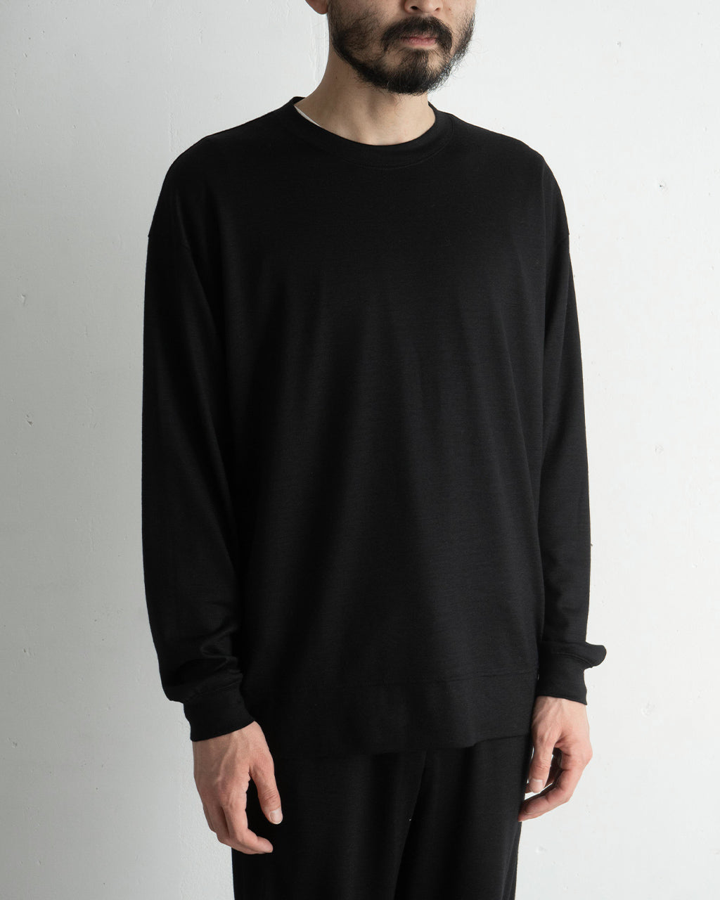 WRAPINKNOT ラッピンノット メリノウール 長袖 オーバーサイズ Tシャツ L/S Oversized T-Shirt ロングスリーブ ロンT カットソー WJ501-MCS03【クーポン対象外】【送料無料】