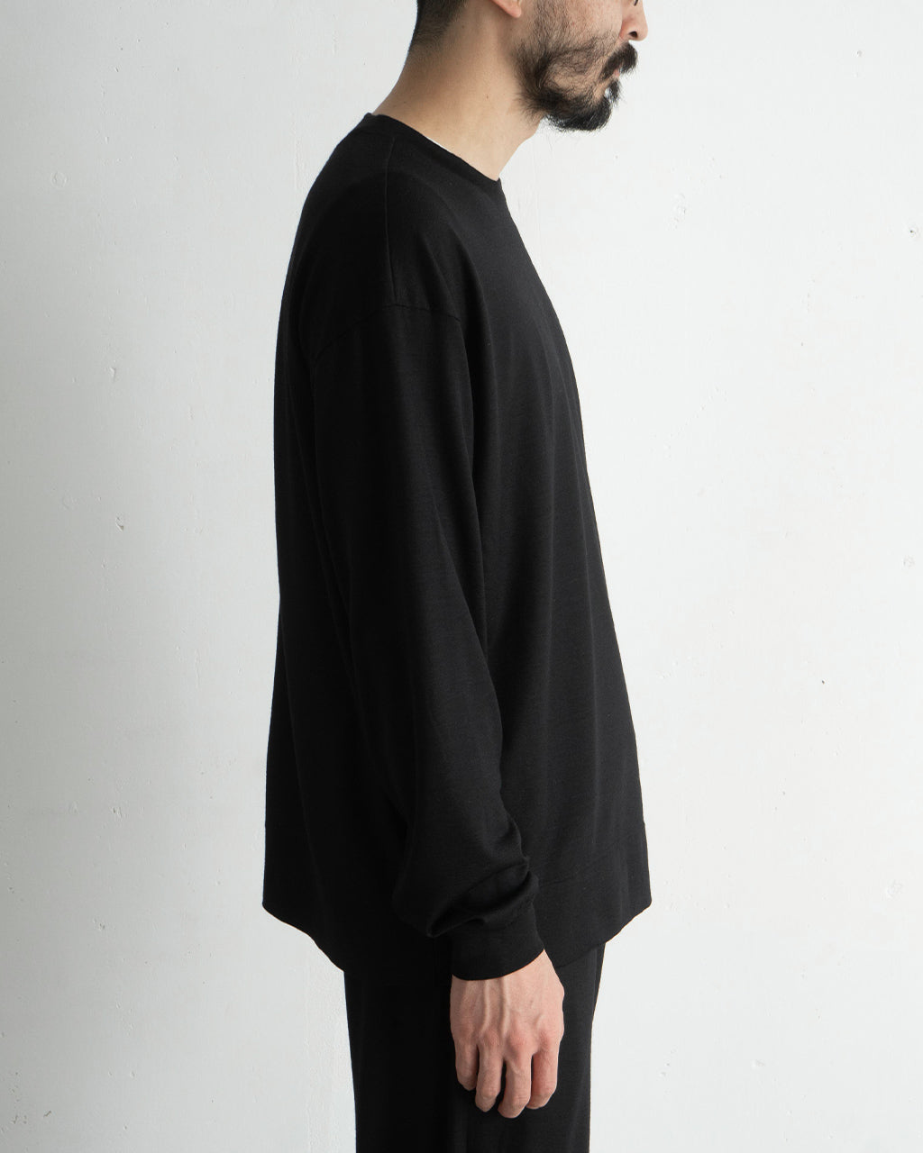 WRAPINKNOT ラッピンノット メリノウール 長袖 オーバーサイズ Tシャツ L/S Oversized T-Shirt ロングスリーブ ロンT カットソー WJ501-MCS03【クーポン対象外】【送料無料】