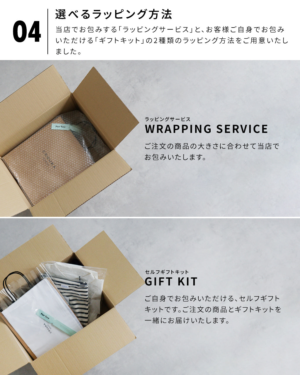 ギフトラッピング プレゼント クリスマス 母の日 父の日  キットセット Gift Wrapping クローカギフトラッピング【メール便不可】[★]