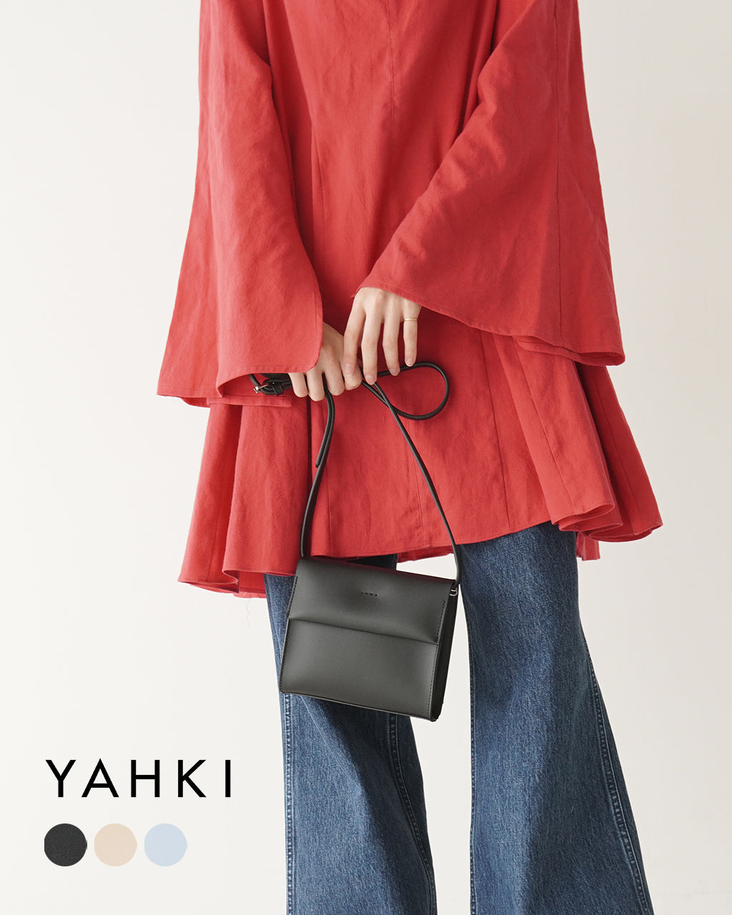 ＼早得24時間限定ポイント10倍／YAHKI ヤーキ クロスボディバッグ CROSS BODY BAG 鞄 ショルダー ポシェット スクエア ミニマル YH-567V【送料無料】