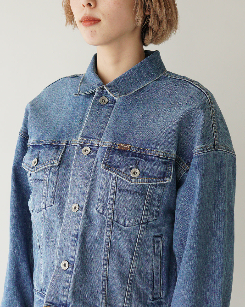 ＼早得24時間限定ポイント10倍／YANUK ヤヌーク ジーンジャケット Jean Jacket デニム Gジャン オーバーサイズ ショート丈 57143401【送料無料】