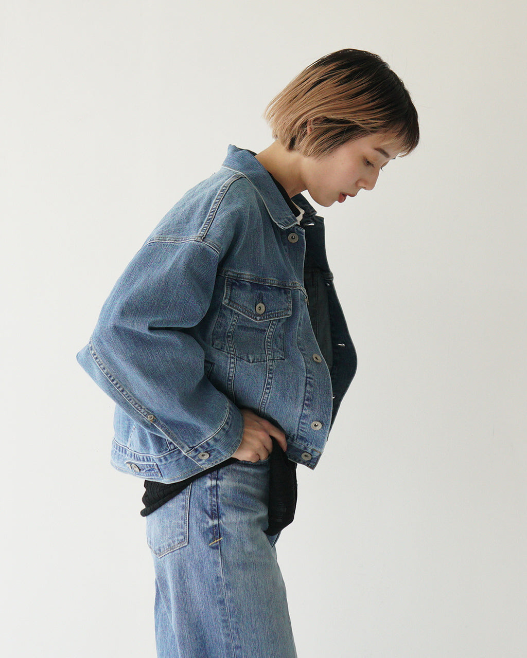 YANUK ヤヌーク ジーンジャケット Jean Jacket デニム Gジャン オーバーサイズ ショート丈 57143401【送料無料】