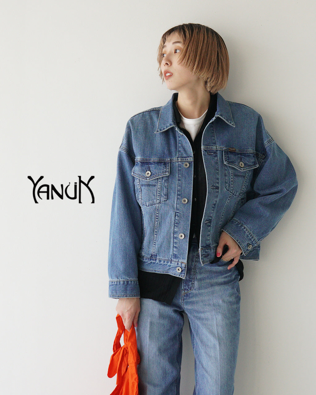 YANUK ヤヌーク ジーンジャケット Jean Jacket デニム Gジャン オーバーサイズ ショート丈 57143401【送料無料】